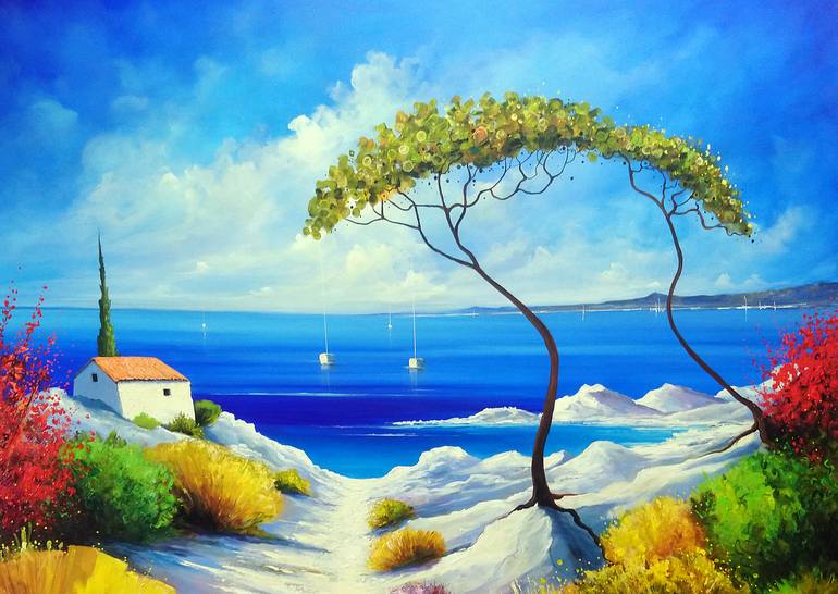 Original Expressionism Seascape Painting by Eric Bruni