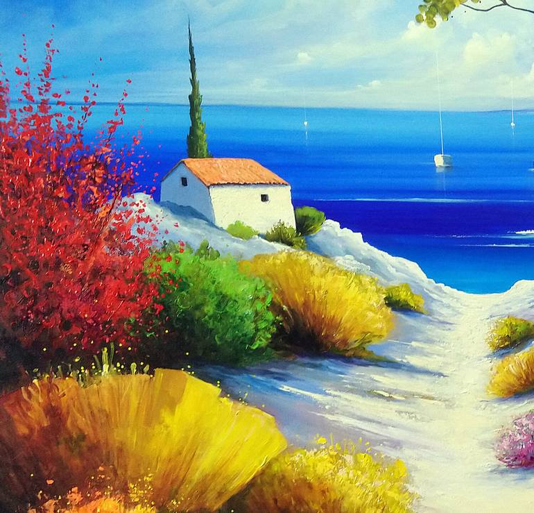 Original Expressionism Seascape Painting by Eric Bruni