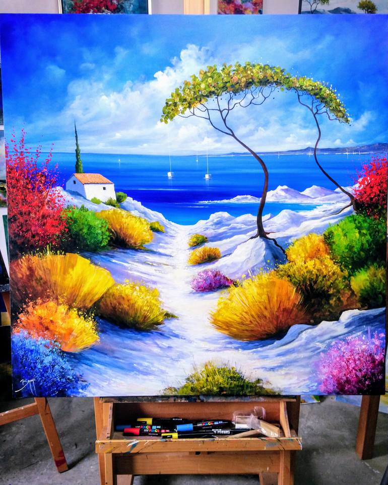 Original Expressionism Seascape Painting by Eric Bruni