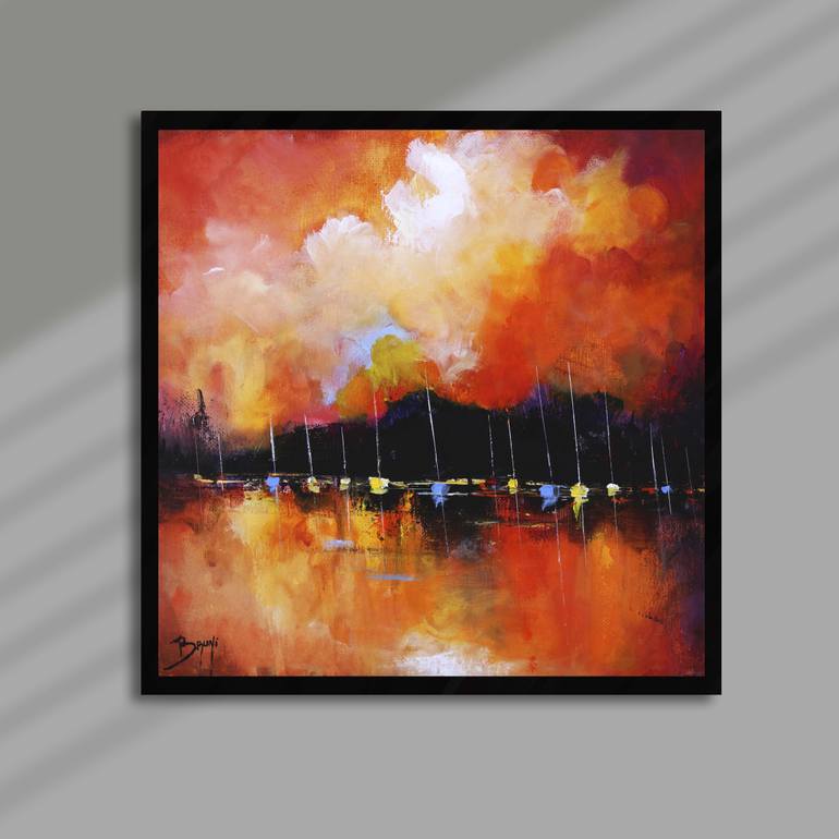 Original Abstract Expressionism Seascape Painting by Eric Bruni