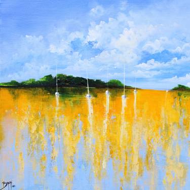 Original Abstract Expressionism Seascape Painting by Eric Bruni