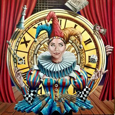 Original Surrealism Time Painting by Franck Rosseeuw