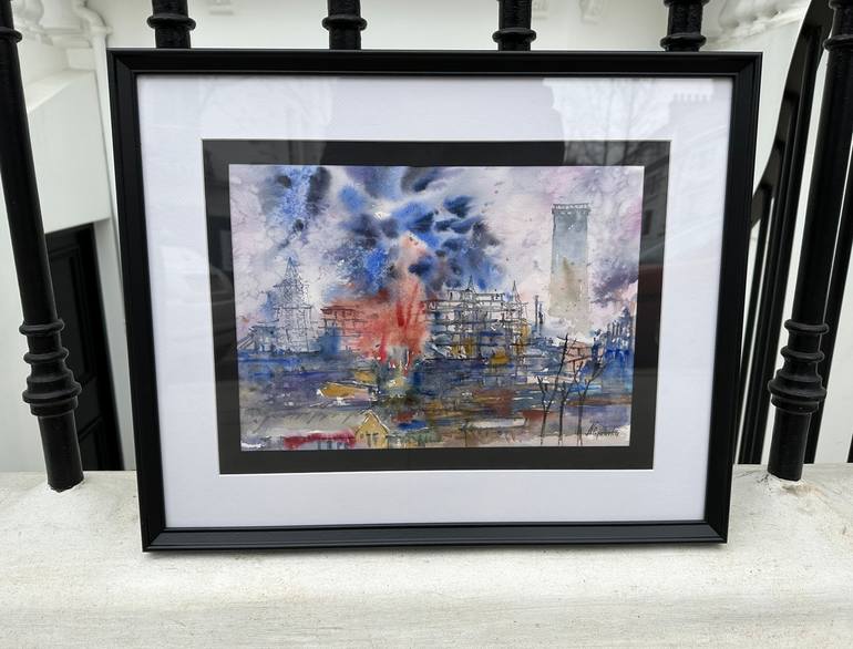 Original Documentary Politics Painting by Nataliia Popravka