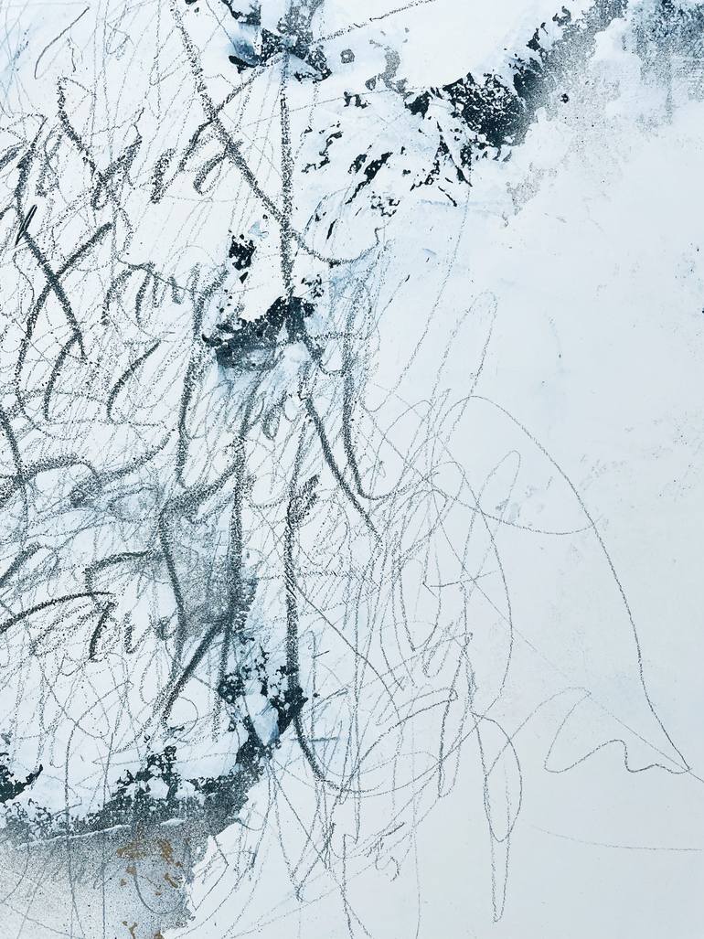 Original Black & White Abstract Painting by Anika De Souza