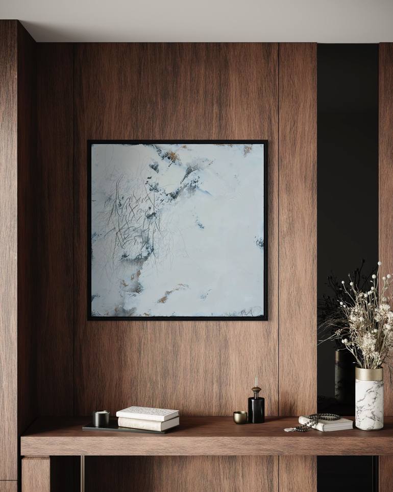 Original Black & White Abstract Painting by Anika De Souza