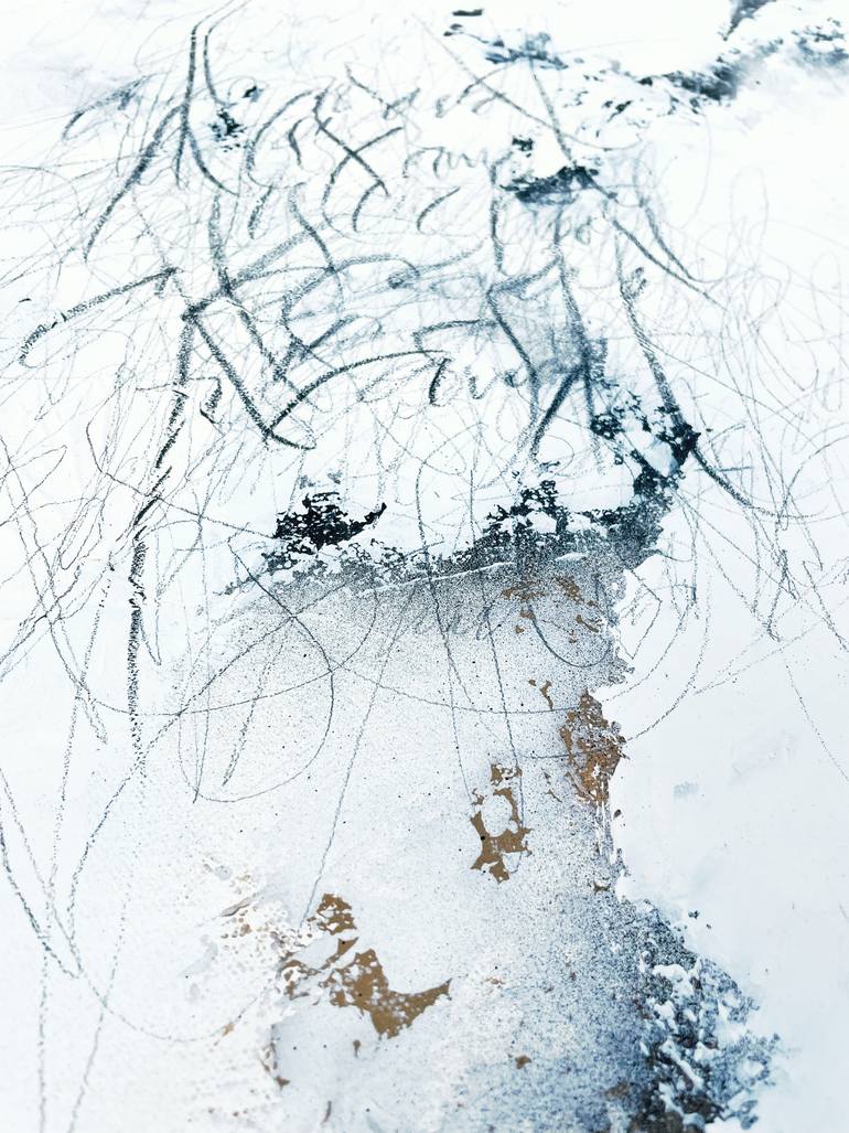 Original Black & White Abstract Painting by Anika De Souza