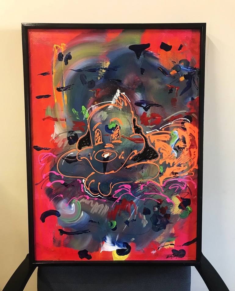 Original Abstract Animal Painting by emin toksöz