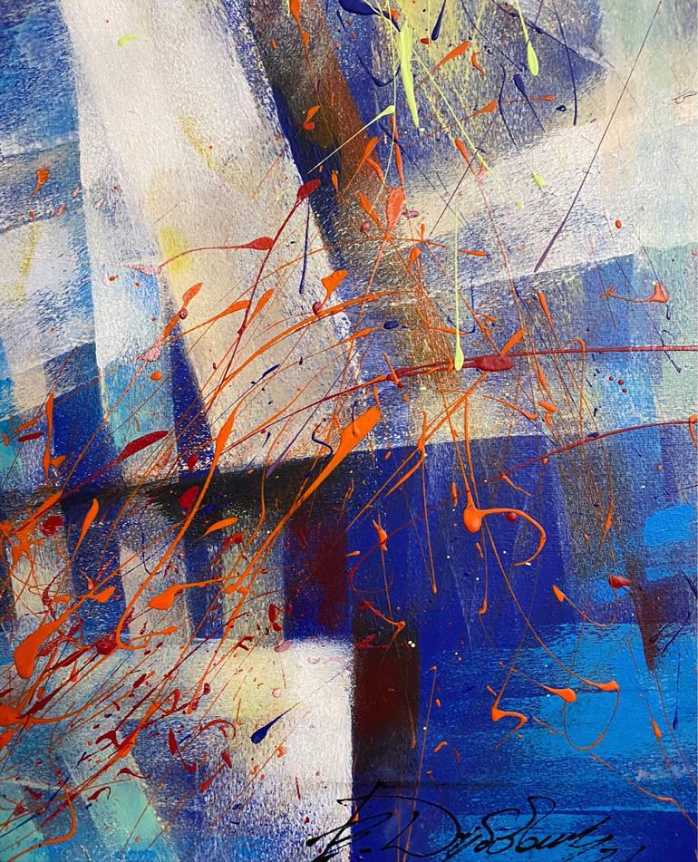 Original Abstract Expressionism Abstract Painting by Viktoriya Dubovyk