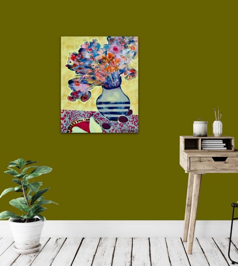 Original Expressionism Floral Painting by Viktoriya Dubovyk