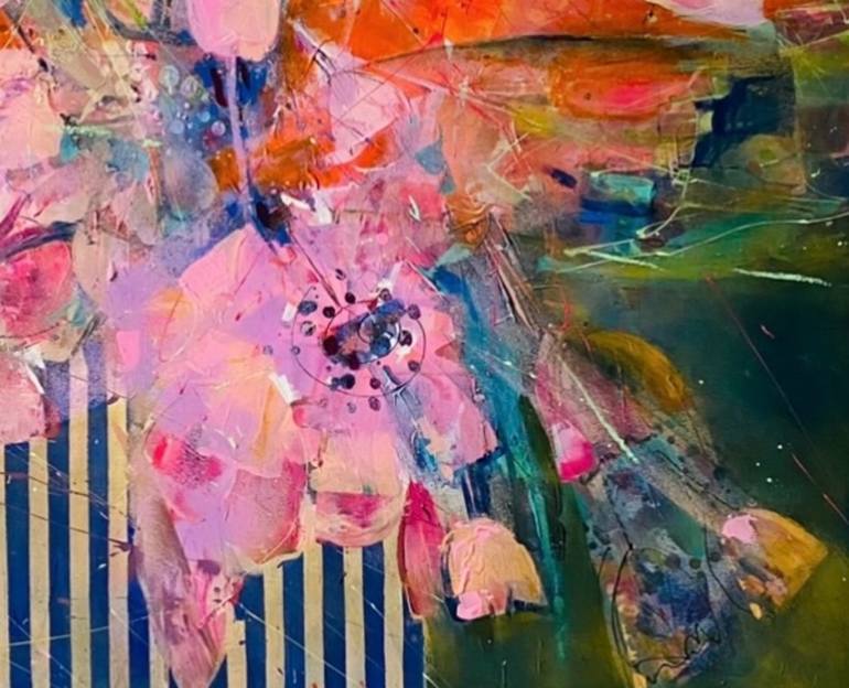 Original Abstract Expressionism Floral Painting by Viktoriya Dubovyk