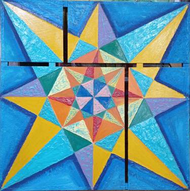 Original Abstract Expressionism Geometric Paintings by Merche Gonzalez Sanchez