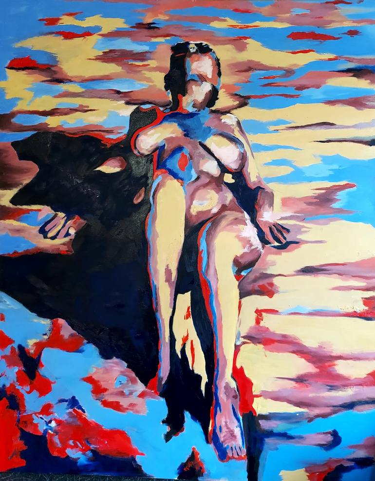 Original Contemporary Nude Painting by Oghenevwede Efe Okorodudu