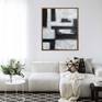 Black and white minimalist painting