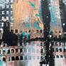 Cityscape abstract painting