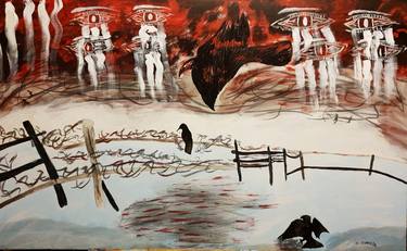 Original Abstract Expressionism Abstract Mixed Media by James  Curzi
