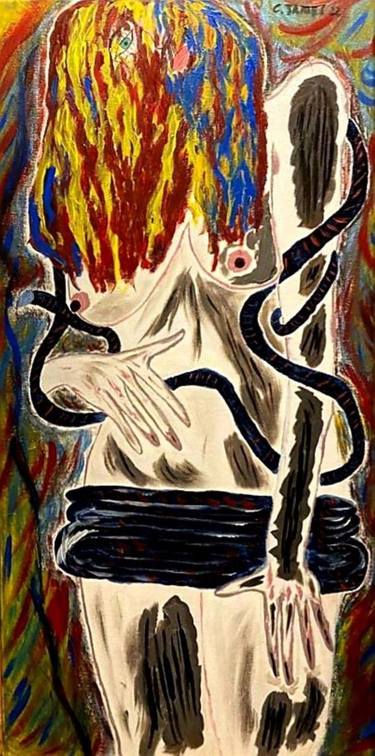 Original Abstract Expressionism Abstract Mixed Media by James  Curzi
