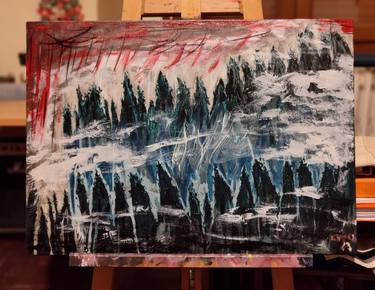 Original Abstract Expressionism Abstract Mixed Media by James  Curzi