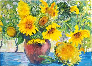 Print of Fine Art Floral Paintings by Karin Avagyan