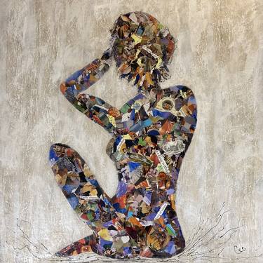 Original Contemporary Body Collage by Cecelia Dunn