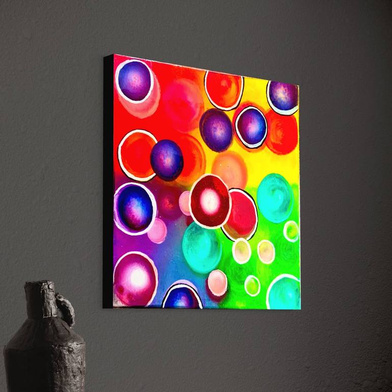 Original Fine Art Abstract Painting by Land der Kunst - Diana