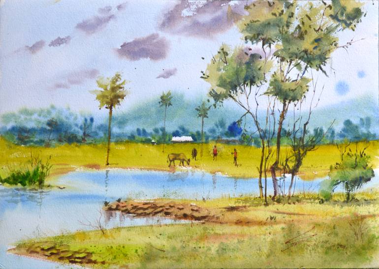 Original Realism Landscape Painting by Mayur Deshmukh