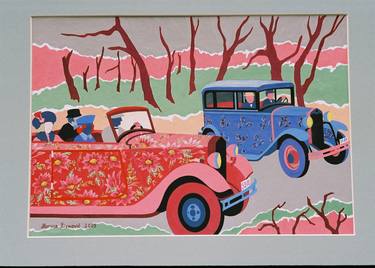 Original Modern Automobile Paintings by Marina Zivkovic