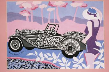 Original Modern Car Paintings by Marina Zivkovic