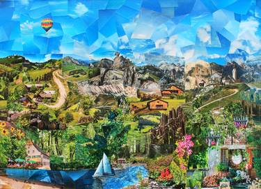 Print of Fine Art Landscape Collage by Cyrielle Recoura