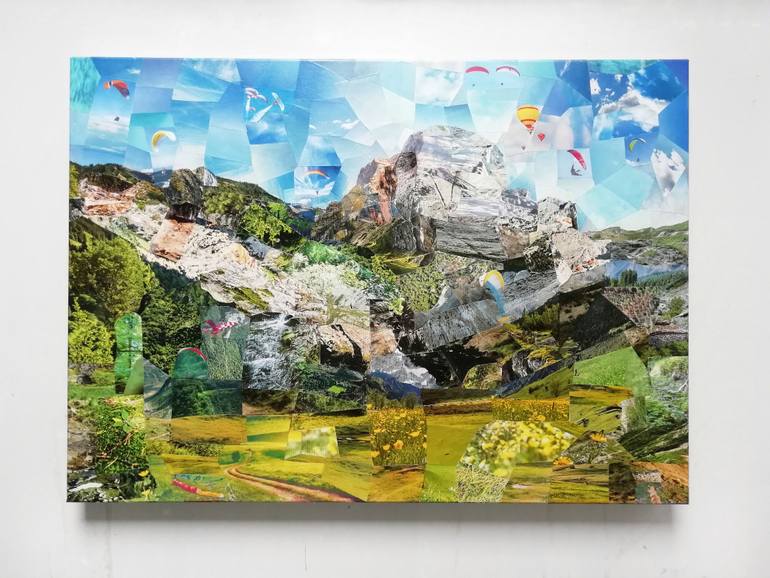 Original Contemporary Nature Collage by Cyrielle Recoura