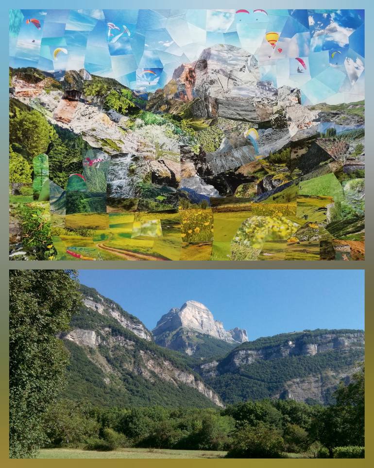 Original Contemporary Nature Collage by Cyrielle Recoura