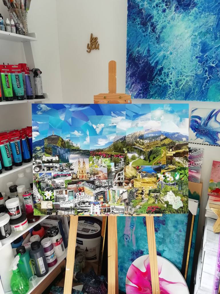 Original Contemporary Cities Collage by Cyrielle Recoura