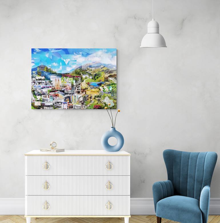 Original Contemporary Cities Collage by Cyrielle Recoura