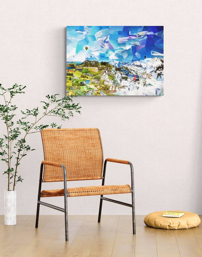 Original Contemporary Landscape Collage by Cyrielle Recoura