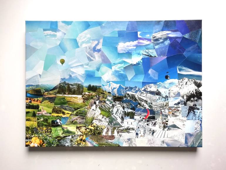 Original Contemporary Landscape Collage by Cyrielle Recoura