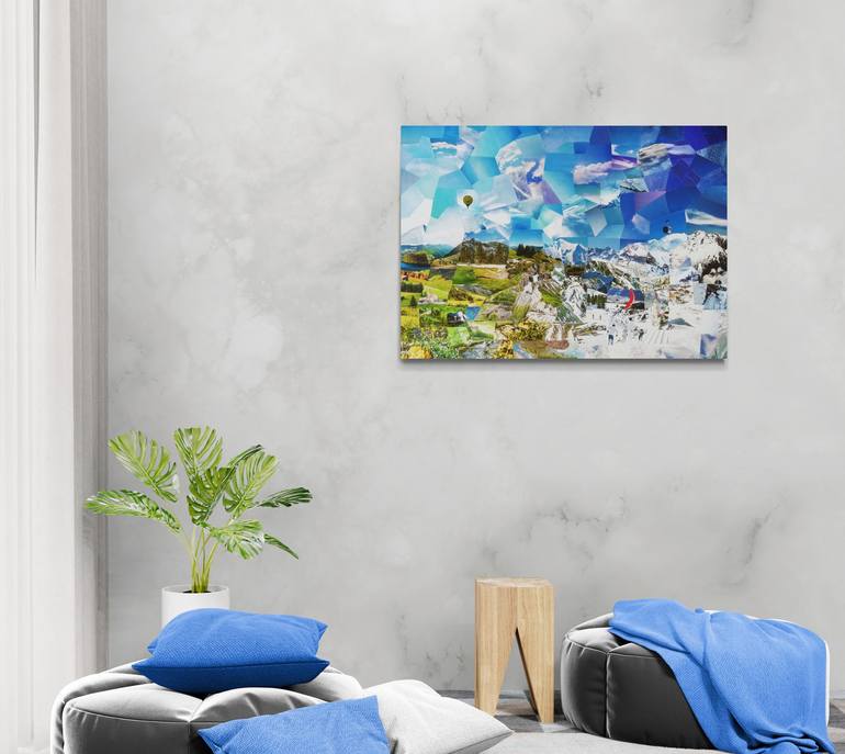 Original Contemporary Landscape Collage by Cyrielle Recoura