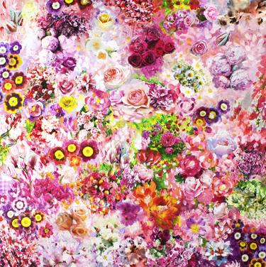 Original Floral Collage by Cyrielle Recoura