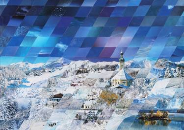 Original Cubism Landscape Collage by Cyrielle Recoura