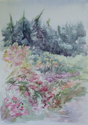 Print of Impressionism Garden Paintings by Oleksandra Skrypchenko