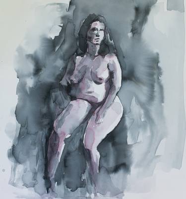 Original Abstract Expressionism Nude Drawings by Oleksandra Skrypchenko
