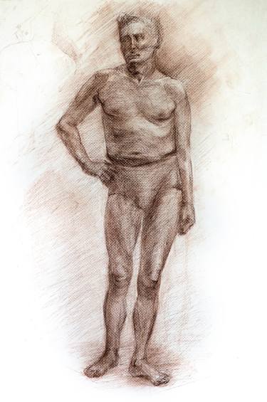 Original Figurative Nude Drawings by Oleksandra Skrypchenko