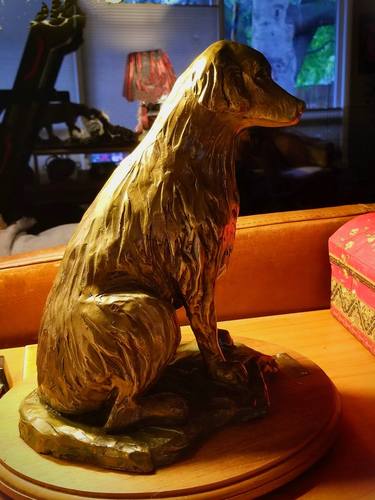 Original Realism Dogs Sculpture by Janis Williamson