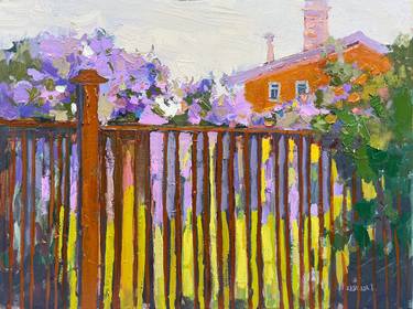 Original Impressionism Garden Paintings by ekaterina medvedok