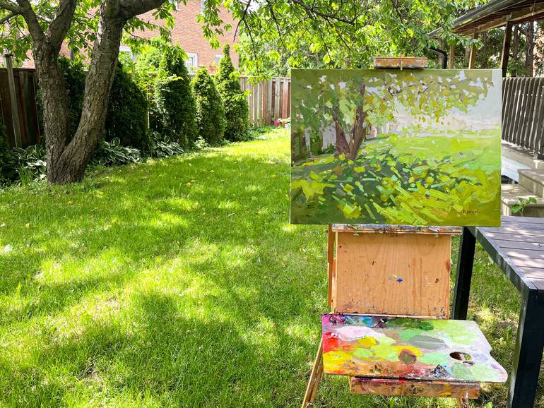 Original Impressionism Landscape Painting by Ekaterina Medvedok