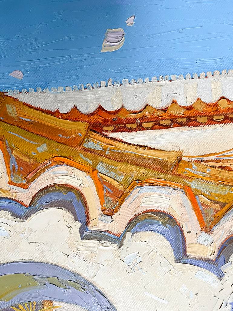 Original Impressionism Architecture Painting by Ekaterina Medvedok