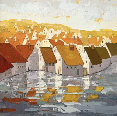 Original Impressionism Landscape Painting by Ekaterina Medvedok