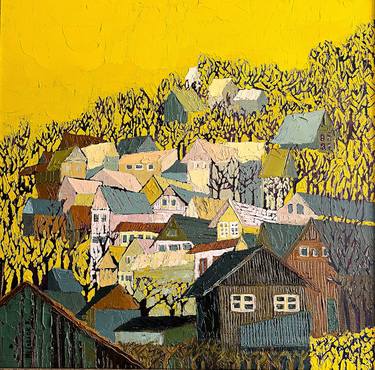 Original Impressionism Landscape Painting by Ekaterina Medvedok