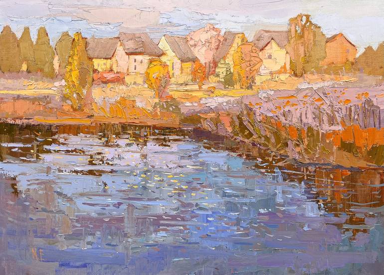 Original Landscape Painting by Ekaterina Medvedok | Contemporary Art on Canvas | On the way to the sun
