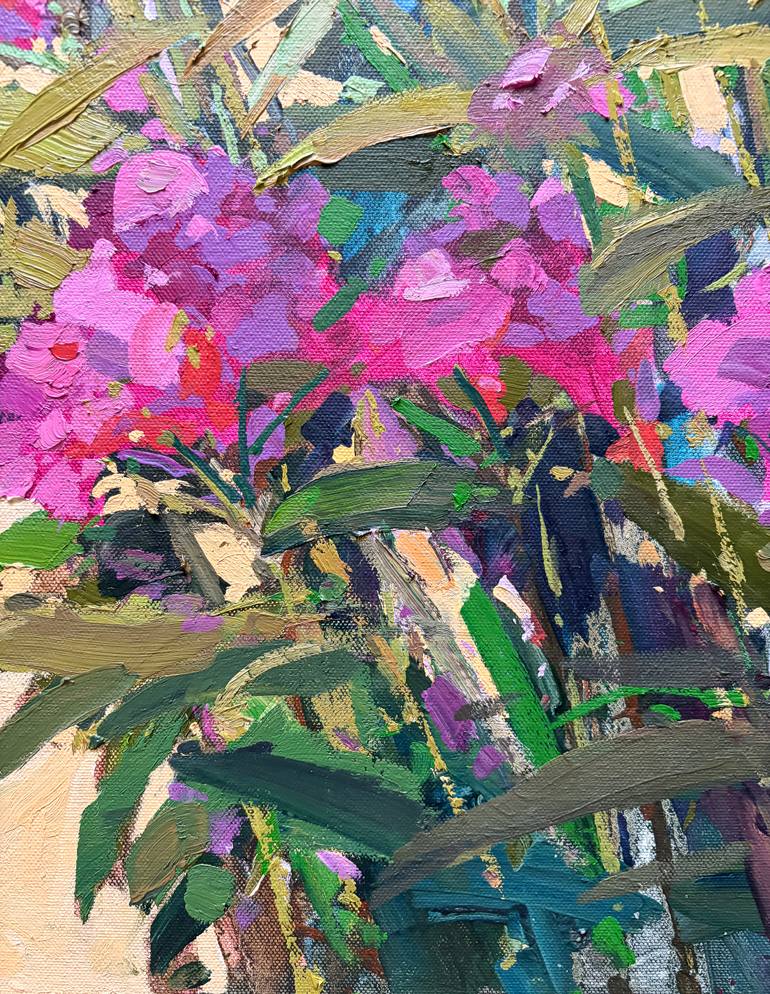 Original Impressionism Floral Painting by Ekaterina Medvedok