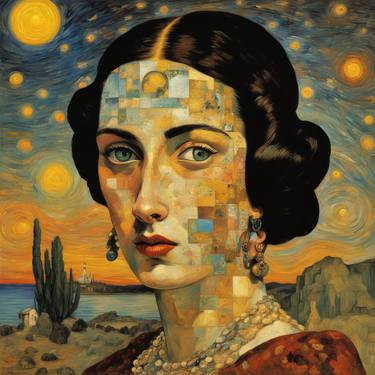 Original Surrealism Women Mixed Media by Lazaro Braun