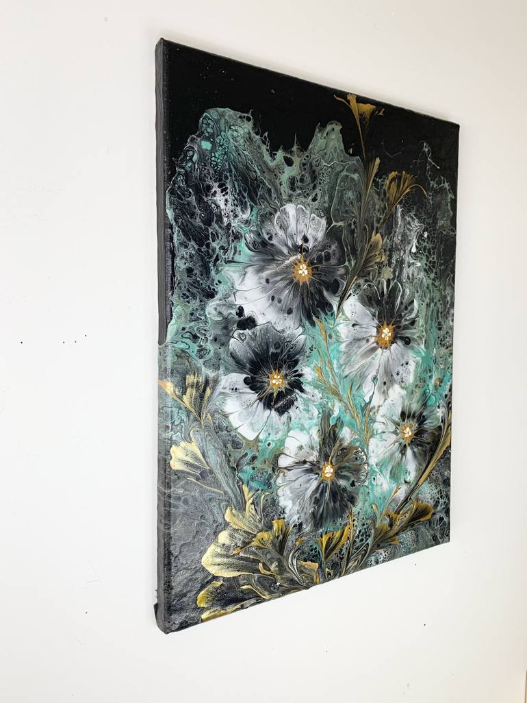 Original Abstract Floral Painting by Tanya Soly